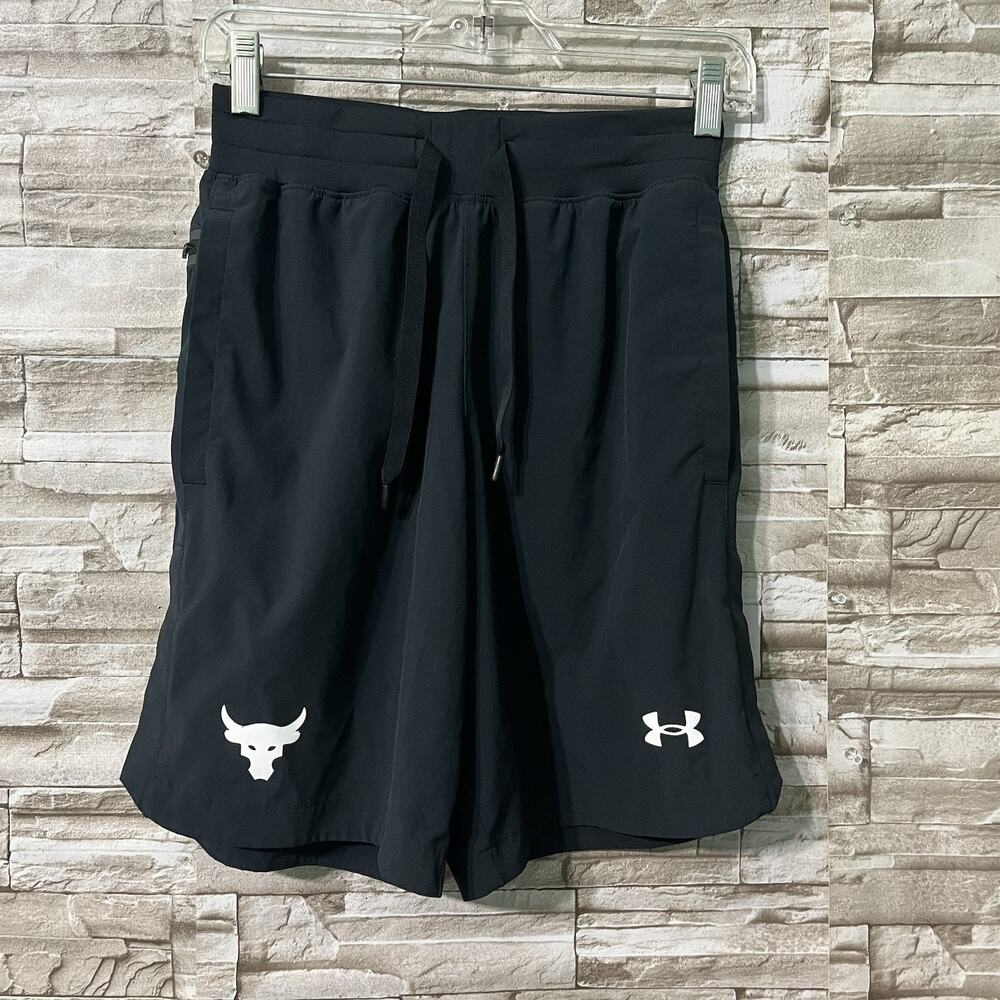 Under Armour Mens Black Performance Project Rock Unstoppable Shorts Size XS